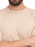 Beige Design 1175Knit Rount T-Shirt - Khotwh